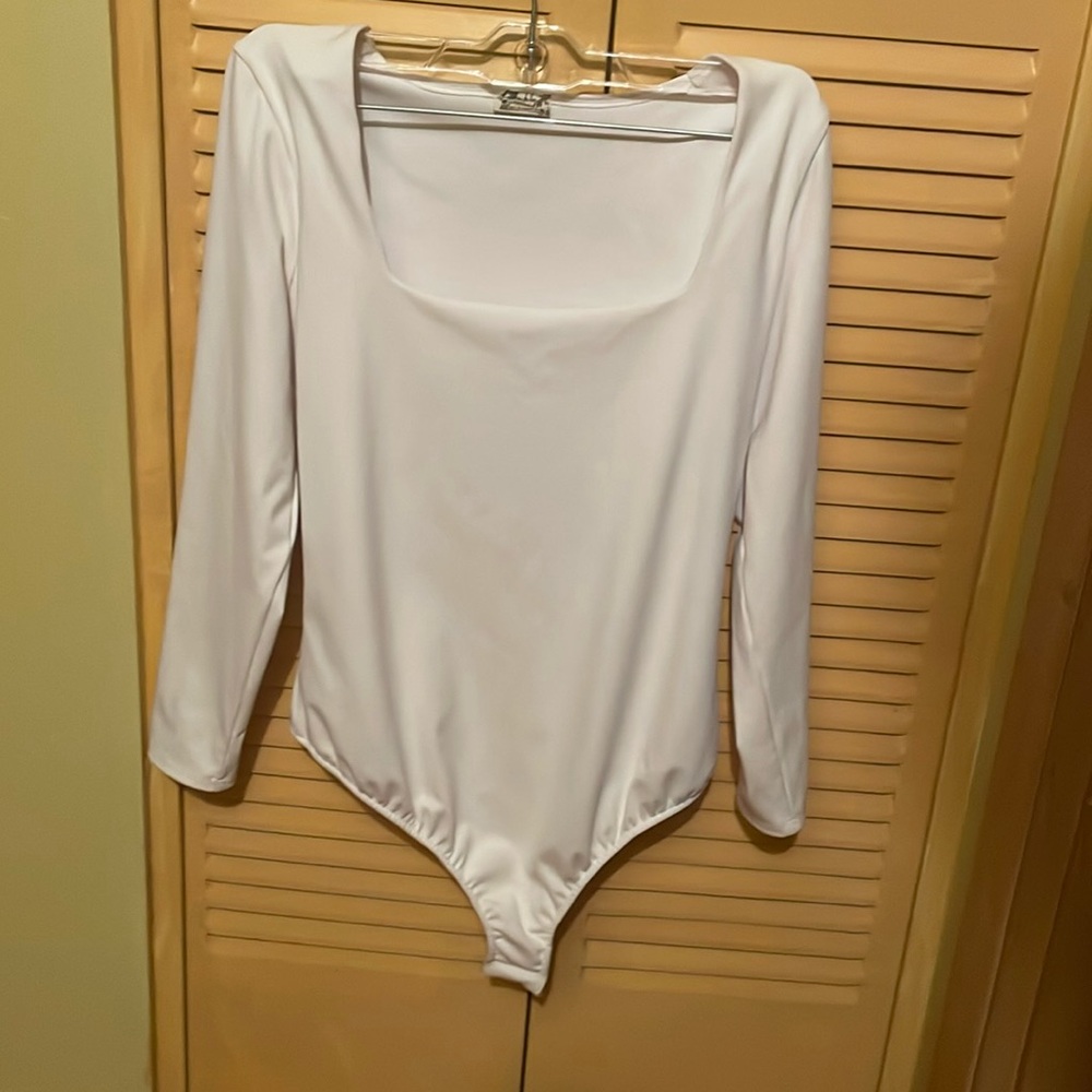Free People Intimately Yours White Body Suit Top